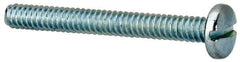 Value Collection - #6-32 UNC, 1-1/4" Length Under Head Slotted Drive Machine Screw - Binding Head, Grade J82 Steel, Zinc-Plated Finish, Without Washer - Eagle Tool & Supply