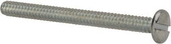 Value Collection - #6-32 UNC, 1-1/2" Length Under Head Slotted Drive Machine Screw - Binding Head, Grade J82 Steel, Zinc-Plated Finish, Without Washer - Eagle Tool & Supply