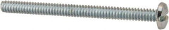 Value Collection - #6-32 UNC, 1-3/4" Length Under Head Slotted Drive Machine Screw - Binding Head, Grade J82 Steel, Zinc-Plated Finish, Without Washer - Eagle Tool & Supply