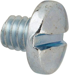 Value Collection - #8-32 UNC, 3/16" Length Under Head Slotted Drive Machine Screw - Binding Head, Grade J82 Steel, Zinc-Plated Finish, Without Washer - Eagle Tool & Supply