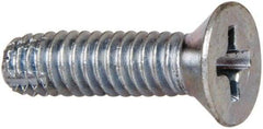 Value Collection - #8-32 UNC, 7/16" Length Under Head Slotted Drive Machine Screw - Binding Head, Grade J82 Steel, Zinc-Plated Finish, Without Washer - Eagle Tool & Supply