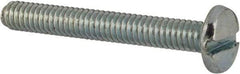 Value Collection - #8-32 UNC, 1-1/4" Length Under Head Slotted Drive Machine Screw - Binding Head, Grade J82 Steel, Zinc-Plated Finish, Without Washer - Eagle Tool & Supply