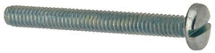 Value Collection - #8-32 UNC, 1-1/2" Length Under Head Slotted Drive Machine Screw - Binding Head, Grade J82 Steel, Zinc-Plated Finish, Without Washer - Eagle Tool & Supply