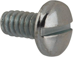 Value Collection - #10-24 UNC, 3/8" Length Under Head Slotted Drive Machine Screw - Binding Head, Grade J82 Steel, Zinc-Plated Finish, Without Washer - Eagle Tool & Supply