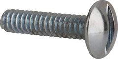 Value Collection - #4-40 UNC, 1/2" Length Under Head Slotted Drive Machine Screw - Truss Head, Grade J82 Steel, Zinc-Plated Finish, Without Washer - Eagle Tool & Supply