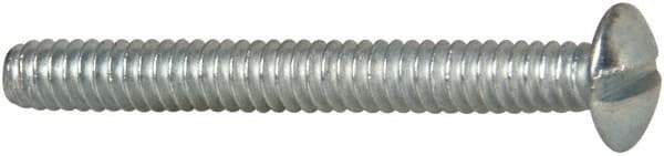 Value Collection - #6-32 UNC, 1-1/4" Length Under Head Slotted Drive Machine Screw - Truss Head, Grade J82 Steel, Zinc-Plated Finish, Without Washer - Eagle Tool & Supply