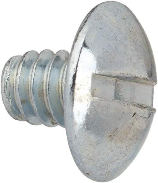 Value Collection - #10-24 UNC, 1/4" Length Under Head Slotted Drive Machine Screw - Truss Head, Grade J82 Steel, Zinc-Plated Finish, Without Washer - Eagle Tool & Supply