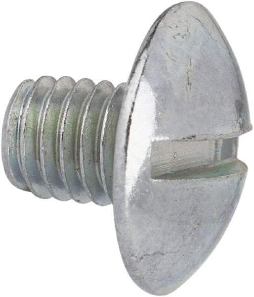 Value Collection - #10-32 UNF, 1/4" Length Under Head Slotted Drive Machine Screw - Truss Head, Grade J82 Steel, Zinc-Plated Finish, Without Washer - Eagle Tool & Supply