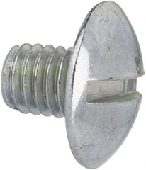 Value Collection - #10-32 UNF, 1/4" Length Under Head Slotted Drive Machine Screw - Truss Head, Grade J82 Steel, Zinc-Plated Finish, Without Washer - Eagle Tool & Supply