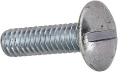 Value Collection - #12-24 UNC, 3/4" Length Under Head Slotted Drive Machine Screw - Truss Head, Grade J82 Steel, Zinc-Plated Finish, Without Washer - Eagle Tool & Supply