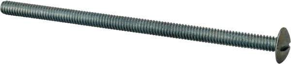 Value Collection - 1/4-20 UNC, 5" Length Under Head Slotted Drive Machine Screw - Truss Head, Grade J82 Steel, Zinc-Plated Finish, Without Washer - Eagle Tool & Supply