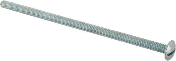 Value Collection - 1/4-20 UNC, 6" Length Under Head Slotted Drive Machine Screw - Truss Head, Grade J82 Steel, Zinc-Plated Finish, Without Washer - Eagle Tool & Supply