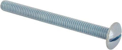 Value Collection - 5/16-18 UNC, 3-1/2" Length Under Head Slotted Drive Machine Screw - Truss Head, Grade J82 Steel, Zinc-Plated Finish, Without Washer - Eagle Tool & Supply