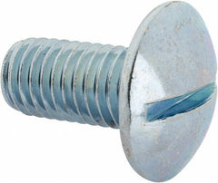 Value Collection - 1/2-13 UNC, 1" Length Under Head Slotted Drive Machine Screw - Truss Head, Grade J82 Steel, Zinc-Plated Finish, Without Washer - Eagle Tool & Supply