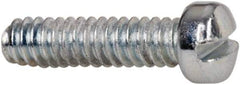 Value Collection - #4-40 UNC, 7/16" Length Under Head Slotted Drive Machine Screw - Fillister Head, Grade J82 Steel, Zinc-Plated Finish, Without Washer - Eagle Tool & Supply