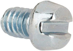 Value Collection - #5-40 UNC, 3/16" Length Under Head Slotted Drive Machine Screw - Fillister Head, Grade J82 Steel, Zinc-Plated Finish, Without Washer - Eagle Tool & Supply