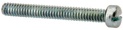 Value Collection - #5-40 UNC, 1" Length Under Head Slotted Drive Machine Screw - Fillister Head, Grade J82 Steel, Zinc-Plated Finish, Without Washer - Eagle Tool & Supply
