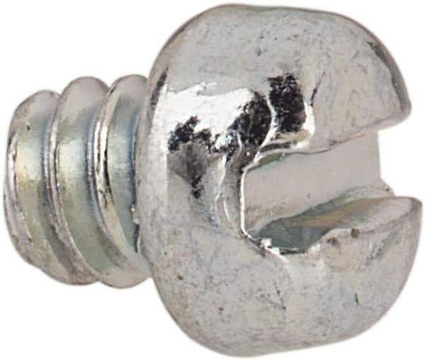 Value Collection - #6-32 UNC, 1/8" Length Under Head Slotted Drive Machine Screw - Fillister Head, Grade J82 Steel, Zinc-Plated Finish, Without Washer - Eagle Tool & Supply