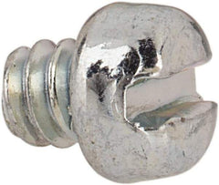 Value Collection - #6-32 UNC, 1/8" Length Under Head Slotted Drive Machine Screw - Fillister Head, Grade J82 Steel, Zinc-Plated Finish, Without Washer - Eagle Tool & Supply