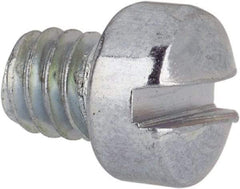 Value Collection - #8-32 UNC, 3/16" Length Under Head Slotted Drive Machine Screw - Fillister Head, Grade J82 Steel, Zinc-Plated Finish, Without Washer - Eagle Tool & Supply