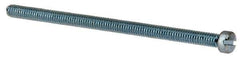 Value Collection - #8-32 UNC, 3" Length Under Head Slotted Drive Machine Screw - Fillister Head, Grade J82 Steel, Zinc-Plated Finish, Without Washer - Eagle Tool & Supply