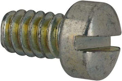 Value Collection - #10-24 UNC, 5/16" Length Under Head Slotted Drive Machine Screw - Fillister Head, Grade J82 Steel, Zinc-Plated Finish, Without Washer - Eagle Tool & Supply