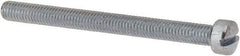 Value Collection - #10-32 UNF, 2-1/4" Length Under Head Slotted Drive Machine Screw - Fillister Head, Grade J82 Steel, Zinc-Plated Finish, Without Washer - Eagle Tool & Supply