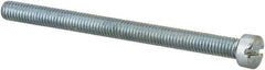 Value Collection - #10-32 UNF, 2-1/2" Length Under Head Slotted Drive Machine Screw - Fillister Head, Grade J82 Steel, Zinc-Plated Finish, Without Washer - Eagle Tool & Supply