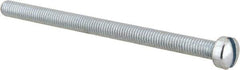 Value Collection - #10-32 UNF, 3" Length Under Head Slotted Drive Machine Screw - Fillister Head, Grade J82 Steel, Zinc-Plated Finish, Without Washer - Eagle Tool & Supply