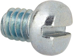 Value Collection - #12-24 UNC, 1/4" Length Under Head Slotted Drive Machine Screw - Fillister Head, Grade J82 Steel, Zinc-Plated Finish, Without Washer - Eagle Tool & Supply