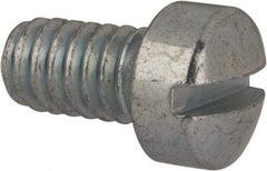 Value Collection - #12-24 UNC, 3/8" Length Under Head Slotted Drive Machine Screw - Fillister Head, Grade J82 Steel, Zinc-Plated Finish, Without Washer - Eagle Tool & Supply