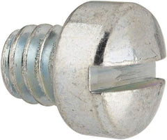 Value Collection - 1/4-20 UNC, 1/4" Length Under Head Slotted Drive Machine Screw - Fillister Head, Grade J82 Steel, Zinc-Plated Finish, Without Washer - Eagle Tool & Supply