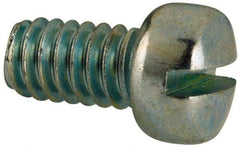 Value Collection - 1/4-20 UNC, 7/16" Length Under Head Slotted Drive Machine Screw - Fillister Head, Grade J82 Steel, Zinc-Plated Finish, Without Washer - Eagle Tool & Supply