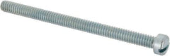 Value Collection - 1/4-20 UNC, 3-1/2" Length Under Head Slotted Drive Machine Screw - Fillister Head, Grade J82 Steel, Zinc-Plated Finish, Without Washer - Eagle Tool & Supply
