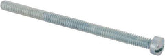 Value Collection - 1/4-20 UNC, 4" Length Under Head Slotted Drive Machine Screw - Fillister Head, Grade J82 Steel, Zinc-Plated Finish, Without Washer - Eagle Tool & Supply