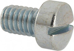 Value Collection - 5/16-18 UNC, 1/2" Length Under Head Slotted Drive Machine Screw - Fillister Head, Grade J82 Steel, Zinc-Plated Finish, Without Washer - Eagle Tool & Supply