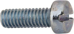 Value Collection - 5/16-18 UNC, 7/8" Length Under Head Slotted Drive Machine Screw - Fillister Head, Grade J82 Steel, Zinc-Plated Finish, Without Washer - Eagle Tool & Supply
