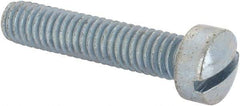 Value Collection - 5/16-18 UNC, 1-1/2" Length Under Head Slotted Drive Machine Screw - Fillister Head, Grade J82 Steel, Zinc-Plated Finish, Without Washer - Eagle Tool & Supply