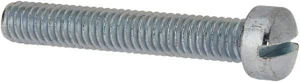 Value Collection - 5/16-18 UNC, 2" Length Under Head Slotted Drive Machine Screw - Fillister Head, Grade J82 Steel, Zinc-Plated Finish, Without Washer - Eagle Tool & Supply