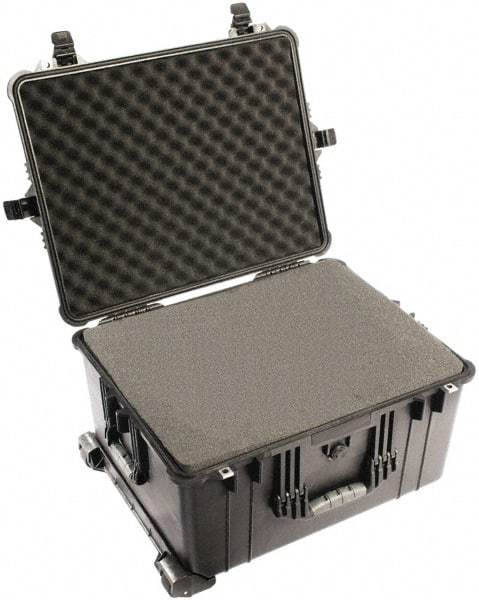 Pelican Products, Inc. - 19-37/64" Wide x 13-29/32" High, Clamshell Hard Case - Black, Polypropylene - Eagle Tool & Supply