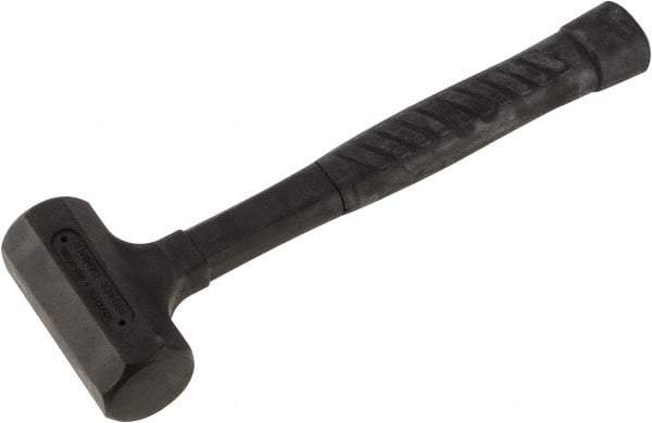 Paramount - 27 oz Head 1-3/4" Face Diam Rubber Dead Blow Hammer - 12-3/4" OAL, Rubber-Covered Steel Handle - Eagle Tool & Supply