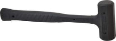 Paramount - 14 oz Head 1-1/8" Face Diam Rubber Dead Blow Hammer - 10-1/4" OAL, Rubber-Covered Steel Handle - Eagle Tool & Supply