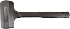 Paramount - 52 oz Head 2-1/8" Face Diam Rubber Dead Blow Hammer - 14-5/8" OAL, Rubber-Covered Steel Handle - Eagle Tool & Supply