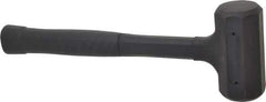 Paramount - 37 oz Head 1-3/4" Face Diam Rubber Dead Blow Hammer - 13-3/4" OAL, Rubber-Covered Steel Handle - Eagle Tool & Supply