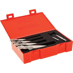 SGS - 1/8 to 1/2", 2 Flute Square End Mill Set - Uncoated, Solid Carbide, Single End, 1/8, 3/16, 1/4, 5/16, 3/8, 1/2" Shank Diam, Centercutting - Eagle Tool & Supply