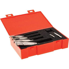 SGS - 1/8 to 1/2", 2 Flute Square End Mill Set - Uncoated, Solid Carbide, Double End, 1/8, 3/16, 1/4, 5/16, 3/8, 1/2" Shank Diam, Centercutting - Eagle Tool & Supply