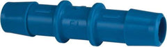 Made in USA - 1/2" Barb, HDPE Single Barbed Tube Straight Coupler - Blue, Male - Eagle Tool & Supply
