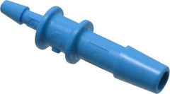 Made in USA - 1/4 x 1/8" Barb, HDPE Single Barbed Tube Reducer - Blue, Male - Eagle Tool & Supply