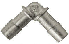 Made in USA - 0.495" Tube ID, Metal Barbed Tube Elbow - Stainless Steel - Eagle Tool & Supply