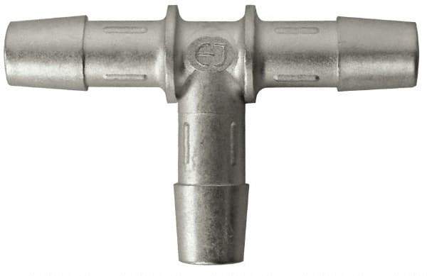Made in USA - 0.312" Tube ID, Metal Barbed Tube Tee - Stainless Steel - Eagle Tool & Supply